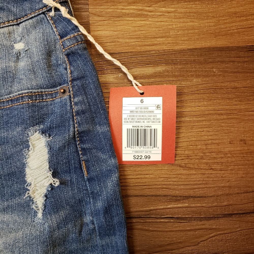 Distressed denim skirt jean skirt grunge - Picture 6 of 6